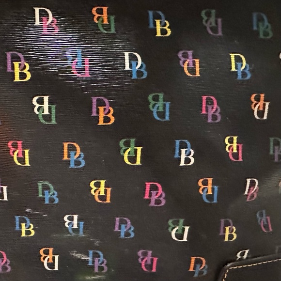Dooney & Bourke Black Handbag with Colorful Logo - Picture 14 of 16